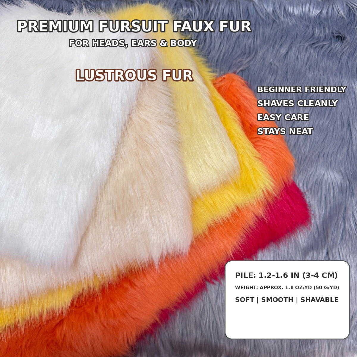 Shimmer Faux Fur — Shaves Clean, 16 x 35 in