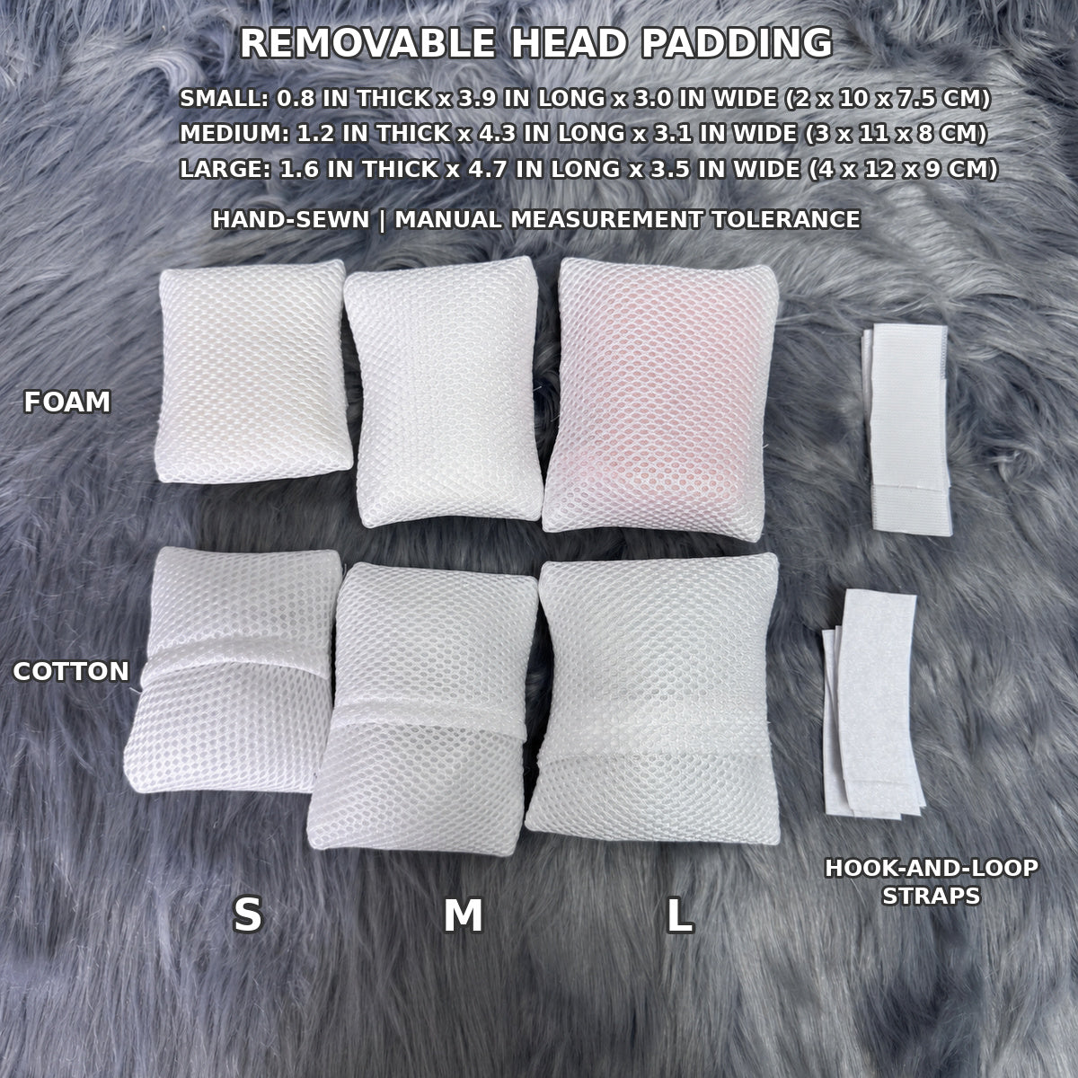 Fursuit Head Padding — Foam or Cotton Pads