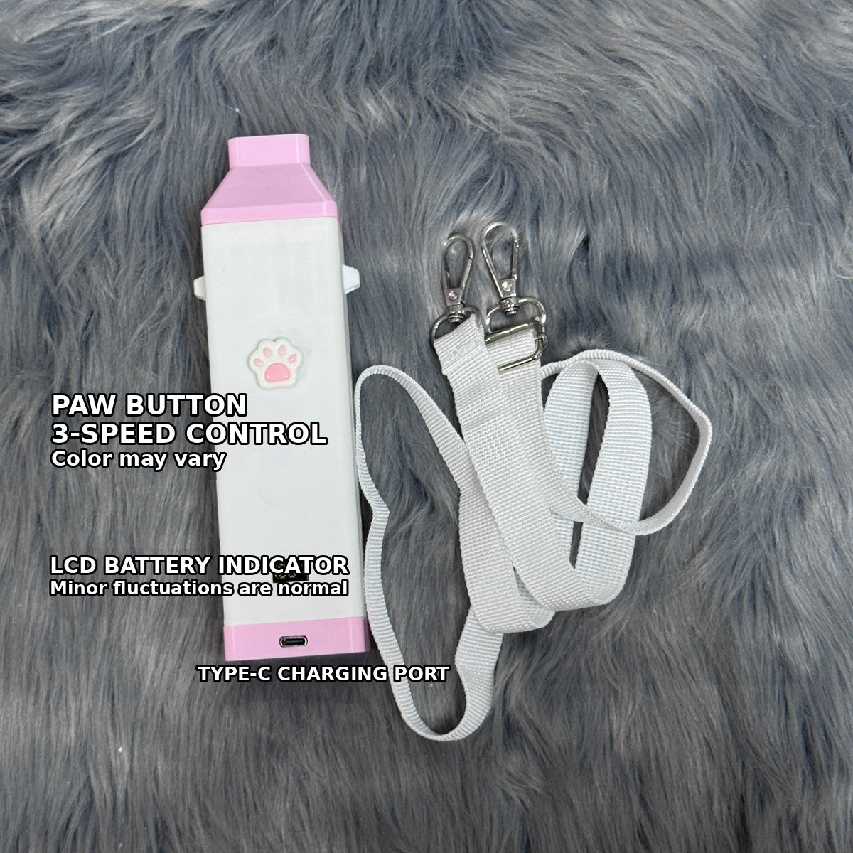 Fursuit Fan — Neck-Hung, 3 Speeds