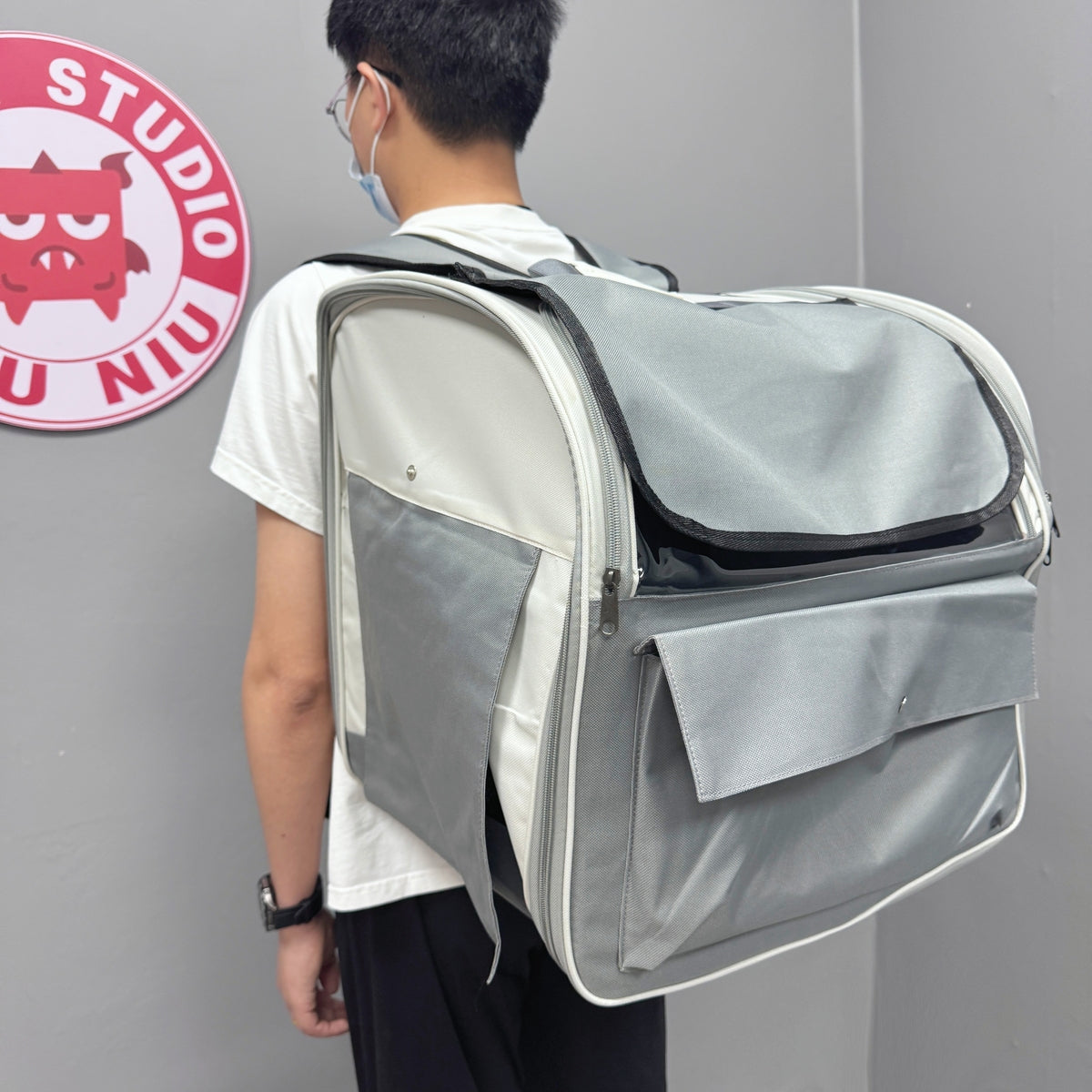 Fursuit Head Backpack — Padded, Clear Window