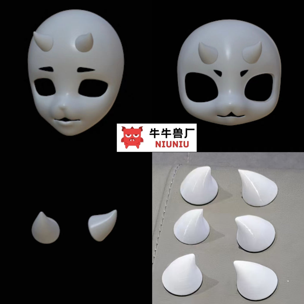 Fursuit Horns — Printed, Six Shapes