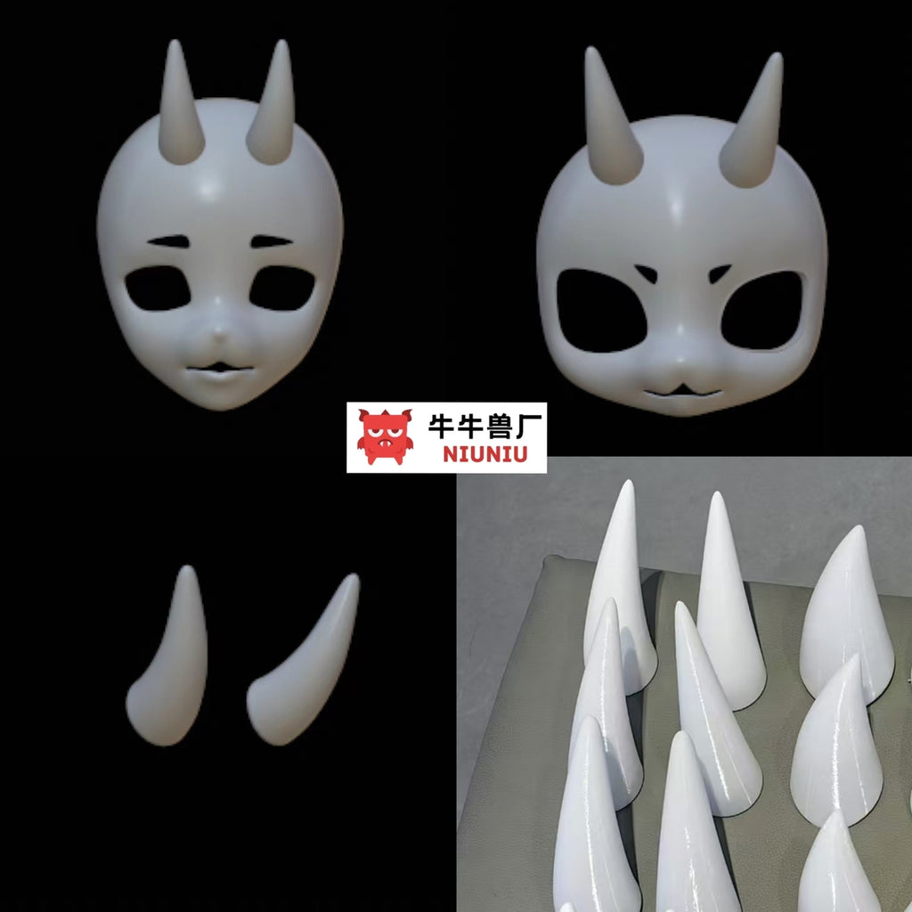 Fursuit Horns — Printed, Six Shapes