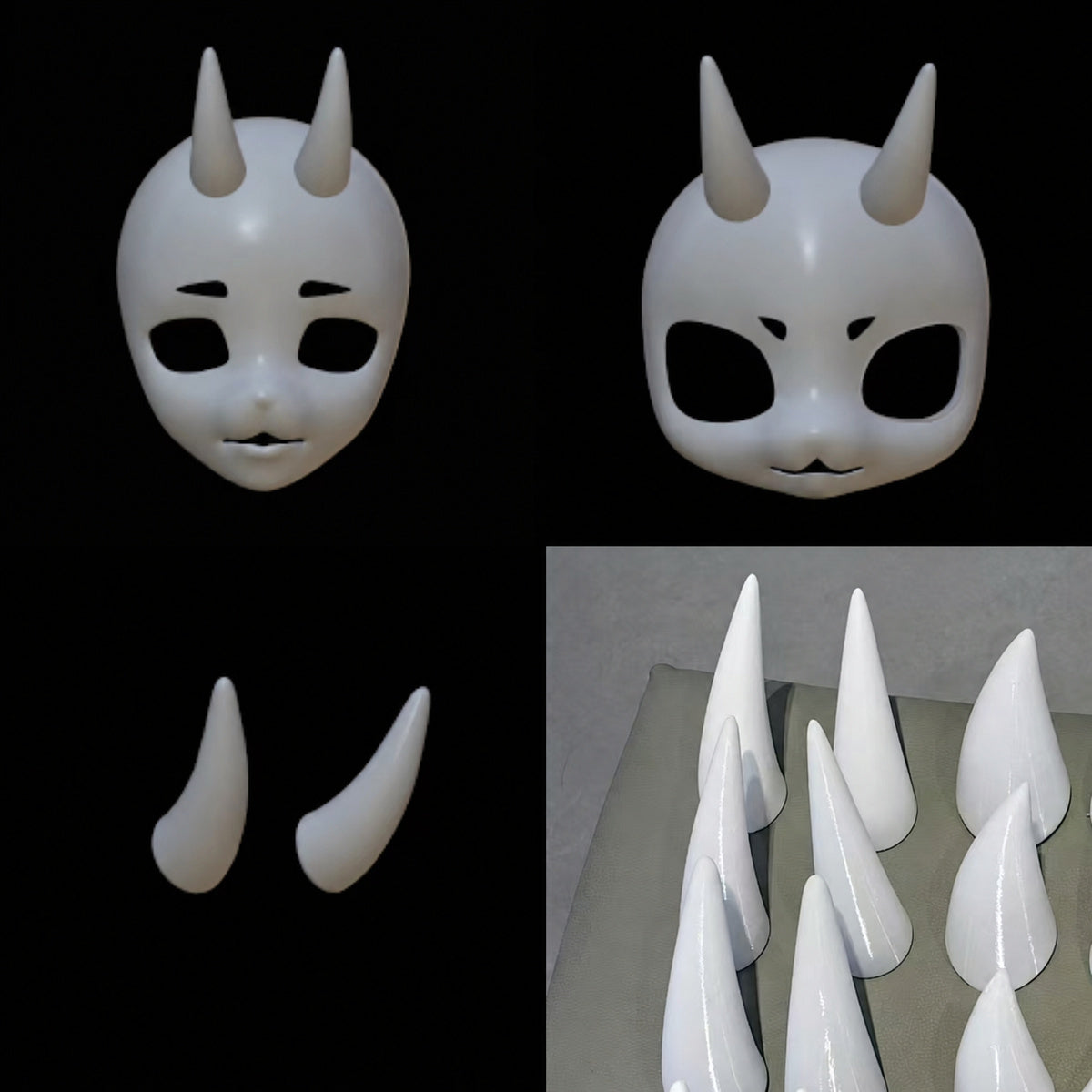 Fursuit Horns — Printed, Six Shapes — color swatch