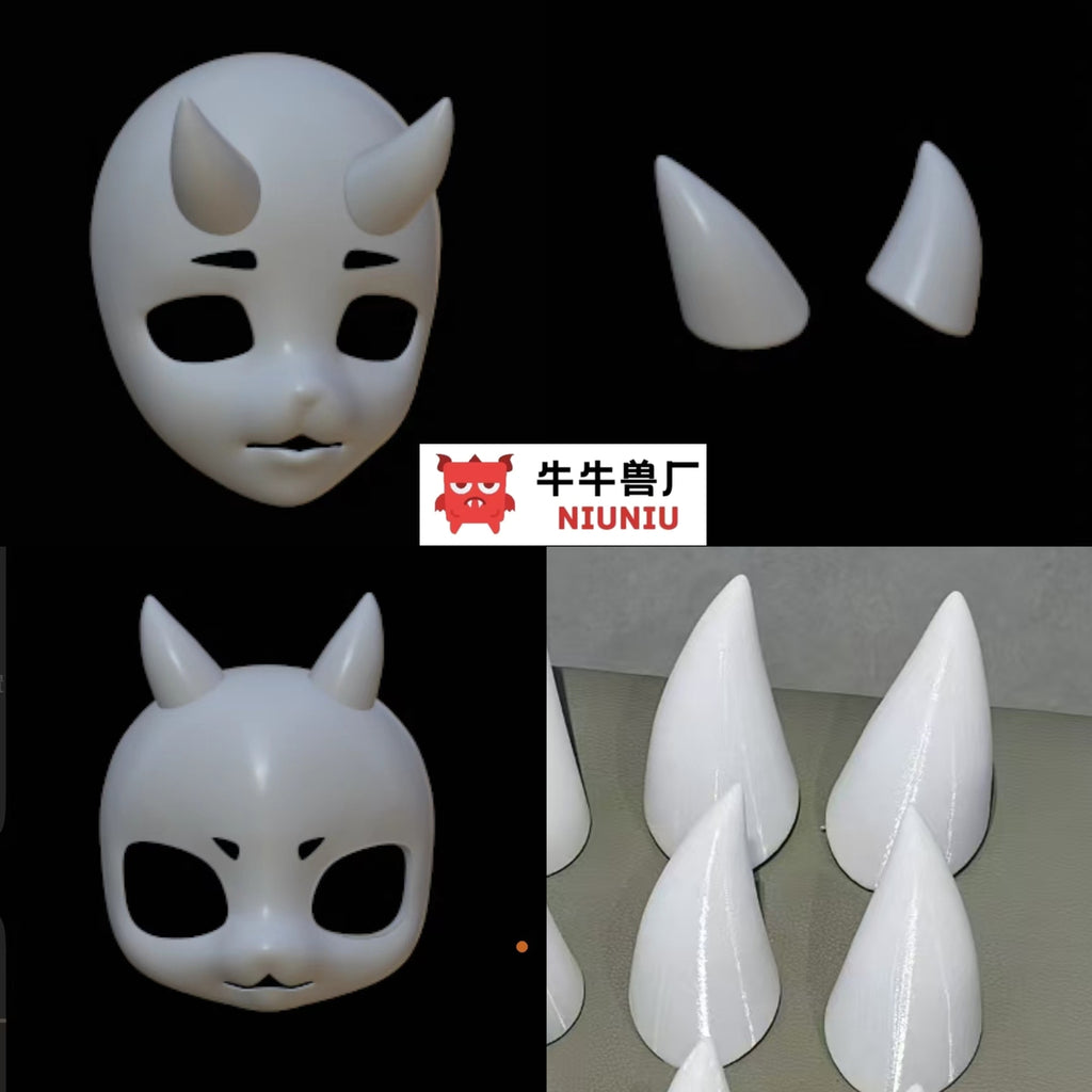 Fursuit Horns — Printed, Six Shapes