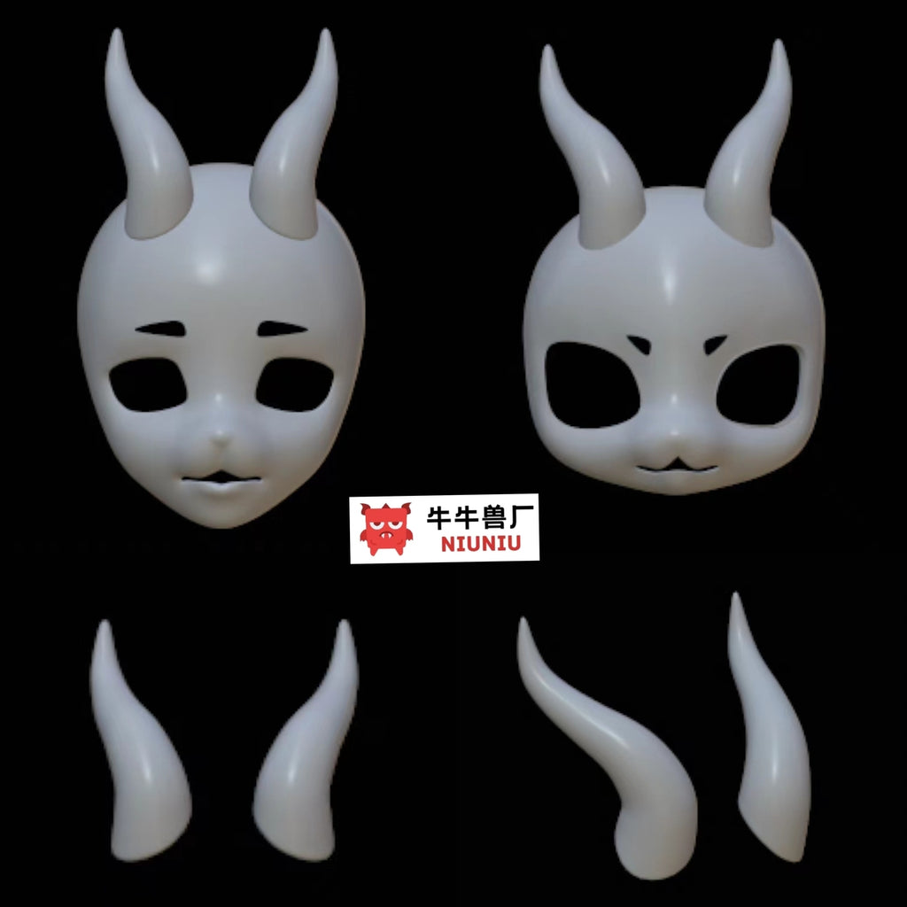 Fursuit Horns — Printed, Six Shapes